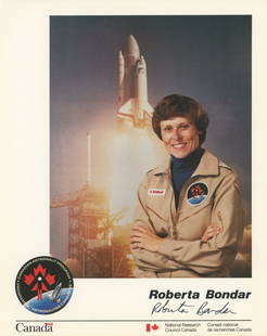 Roberta Bondar - Canada's First Female Astronaut - Autographed 8 x 10" Photo: Details: Roberta Bondar autographed official Canadian Astronaut Program 8 x 10 inch photograph. Fine condition. Roberta Bondar (born December 4, 194