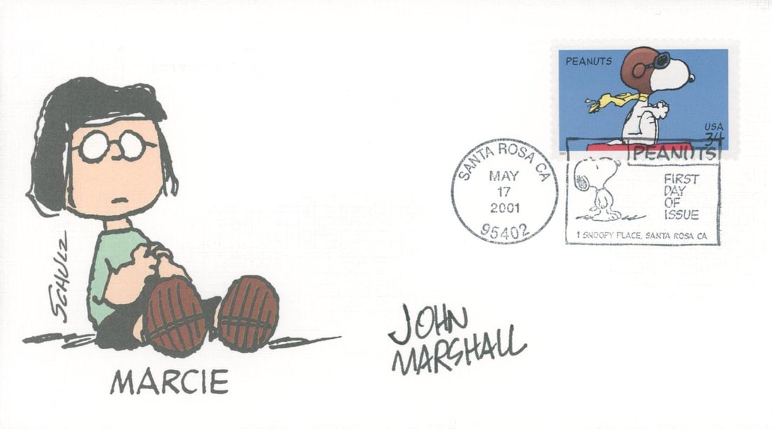 John Marshall - Blondie Comic Strip Artist - Autographed First Day Postal Cover: Details: Bill Griffith autographed commemorative First Day of Issue postal cover. Fine condition. John Marshall is an American cartoonist, best known as the artist of the Blondie comic strip since 200
