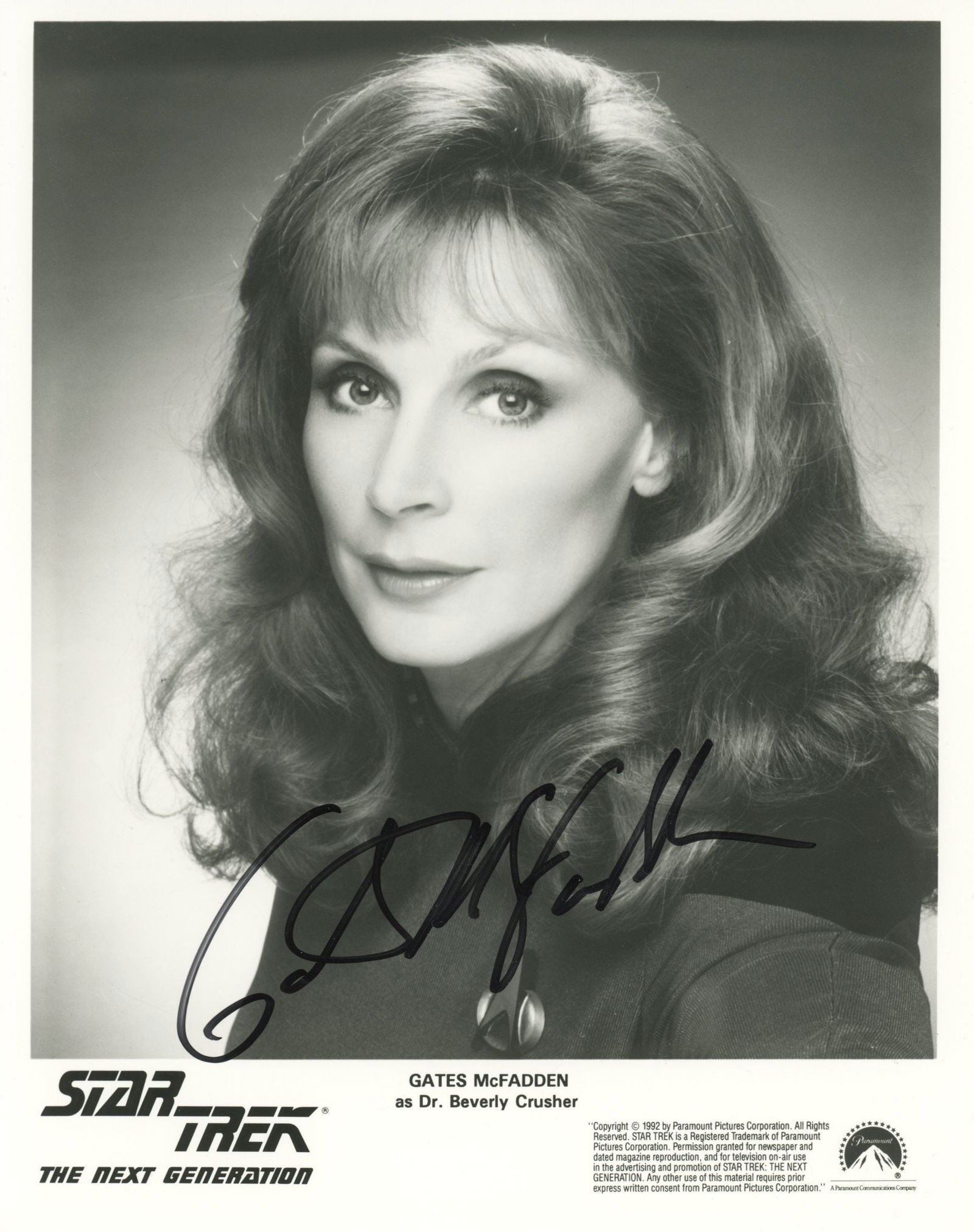 Gates Mcfadden Actor "star Trek Next Generation" Autographed 8 X