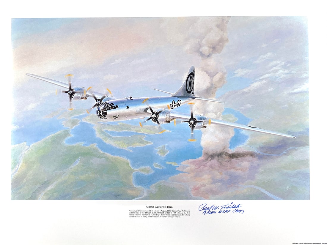 Paul Tibbets - Enola Gay Pilot, Atomic Bomb - Autograph 18 x 24" Fine Art Print (1 of 1)