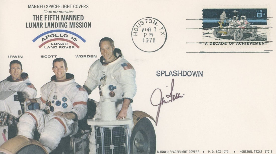Jim Irwin - NASA Apollo 15 Astronaut - Autographed Commemorative Postal Cover (1 of 1)