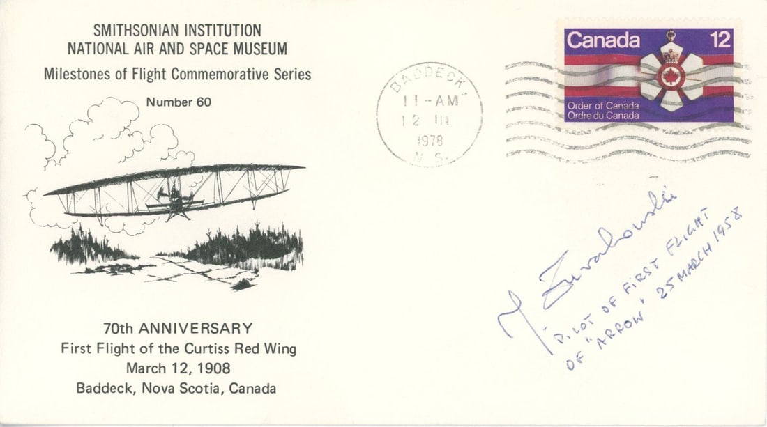 Janusz Zurakowski - Polish Fighter and Test Pilot - Autographed Commemorative Postal Cover (1 of 1)
