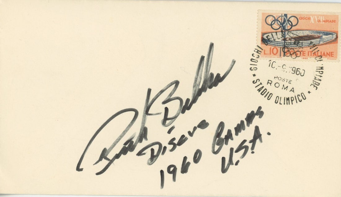 Rink Babka - Olympic Discus Thrower - Autographed Commemorative Postal Cover: Details: Rink Babka autographed commemorative postal cover. Fine condition. Richard Aldrich Babka (September 23, 1936 – January 15, 2022) was an American discus thrower. A former world reco