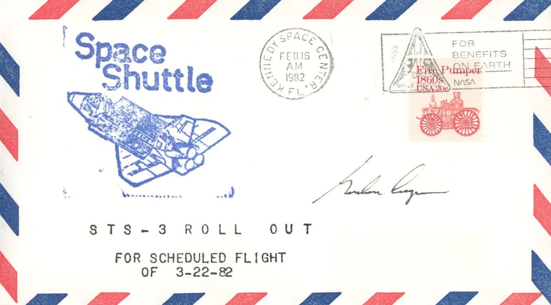 Gordon Cooper - NASA Astronaut - Autographed Commemorative Postal Cover (1 of 1)