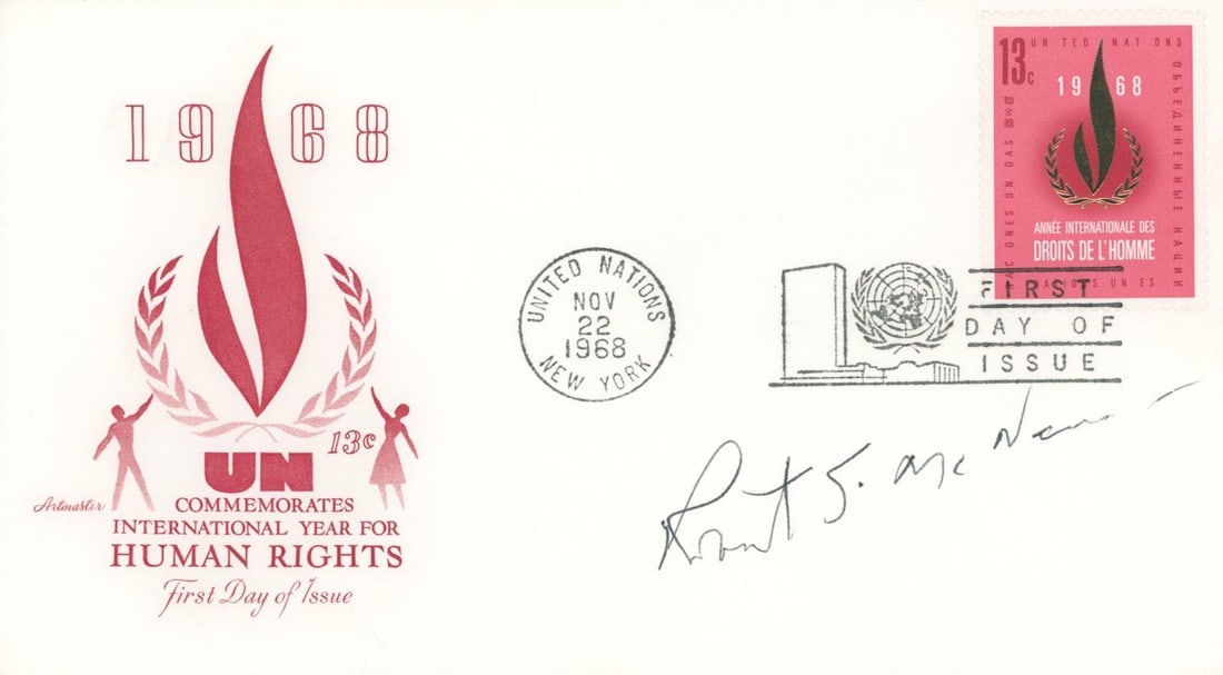 Robert McNamara - U.S. Secretary of Defense Under JFK & LBJ - Autographed First Day Cover (1 of 1)