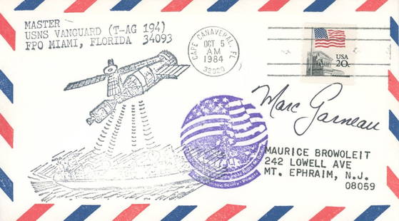 Marc Garneau - NASA Astronaut - Autographed Commemorative Postal Cover: Details: Marc Garneau autographed commemorative postal cover. Fine condition.Joseph Jean-Pierre Marc Garneau (born February 23, 1949) is a Canadian politician and the Minister of Transport in the