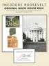 Theodore Roosevelt's White House Fabric Swatch on 8.5 x 11" Presentation Mamie Eisenhower Renovation