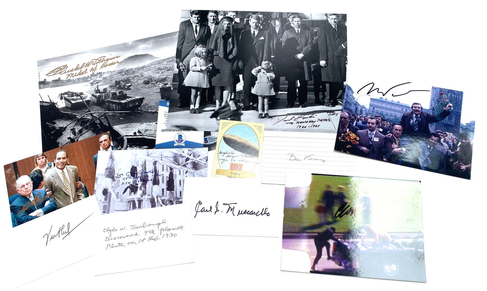 Iconic Moments of the 20th Century - Collection of 11 Autographed Photos & Cards (1 of 1)