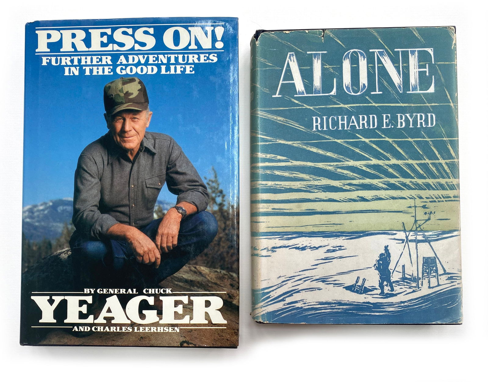 Chuck Yeager "Press On" & Richard Byrd "Alone" Autographed Books (1 of 3)