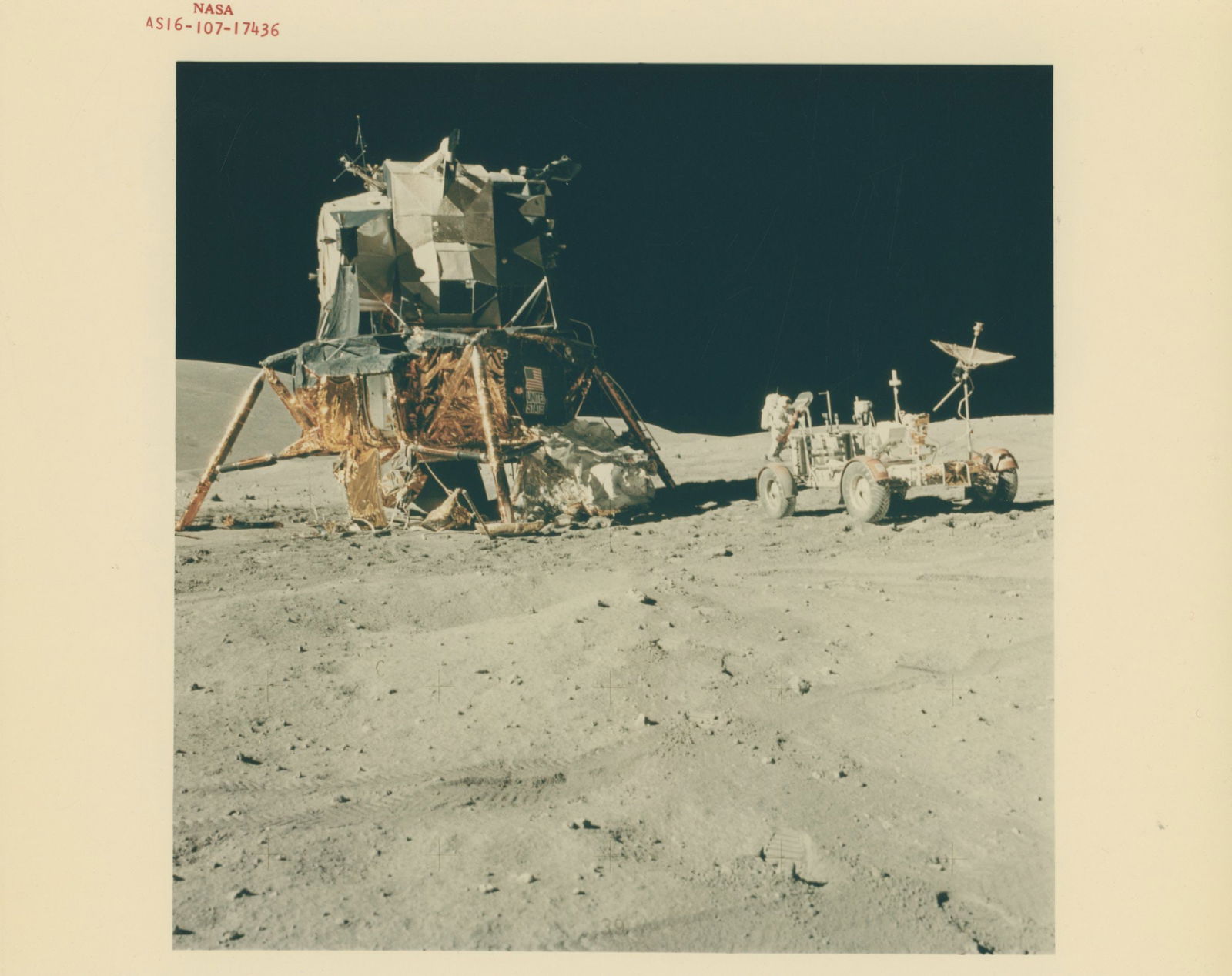 Apollo 16 - Original 10 x 8" NASA Red Numbered Mission Photograph (1 of 2)