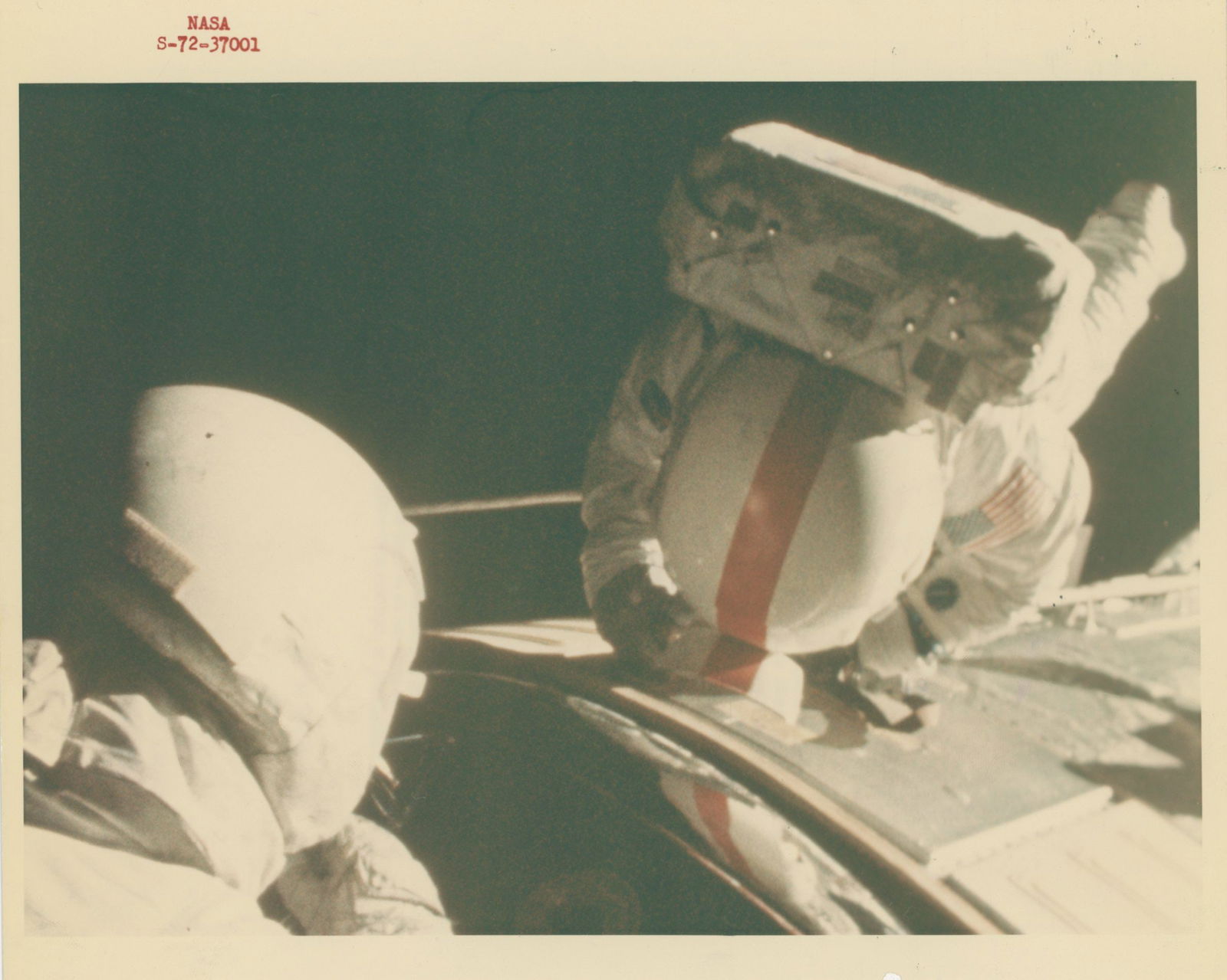 Apollo 16 - Original 10 x 8" NASA Red Numbered Photograph Featuring Thomas Mattingly & Charlie Duke (1 of 2)