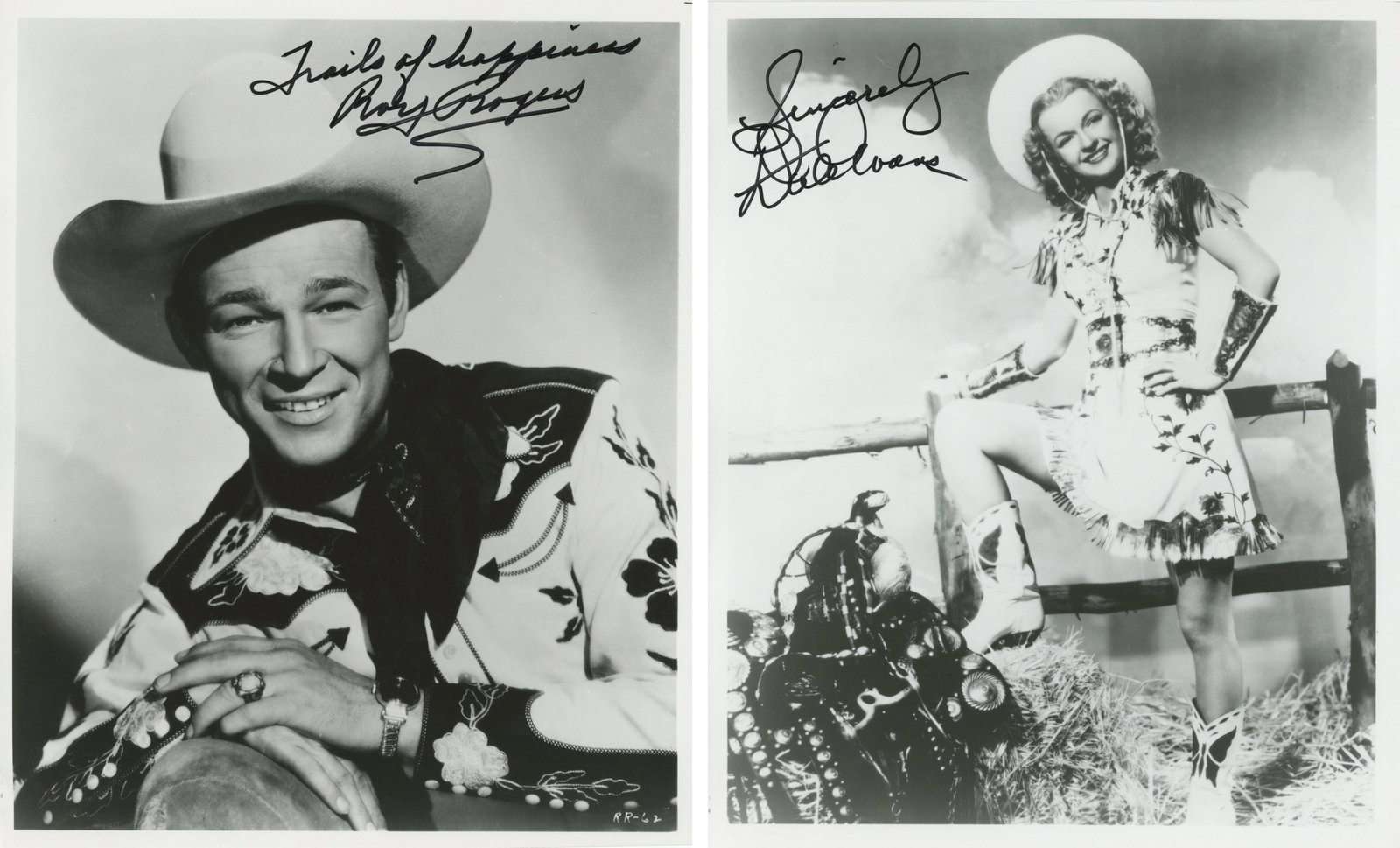 Roy Rogers & Dale Evans - Country Western Star Couple - Autographed 8 x 10" Photographs (1 of 1)