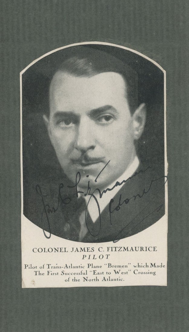 James Fitzmaurice - Irish Aviation Pioneer - Autographed Magazine Page Photograph (1 of 1)