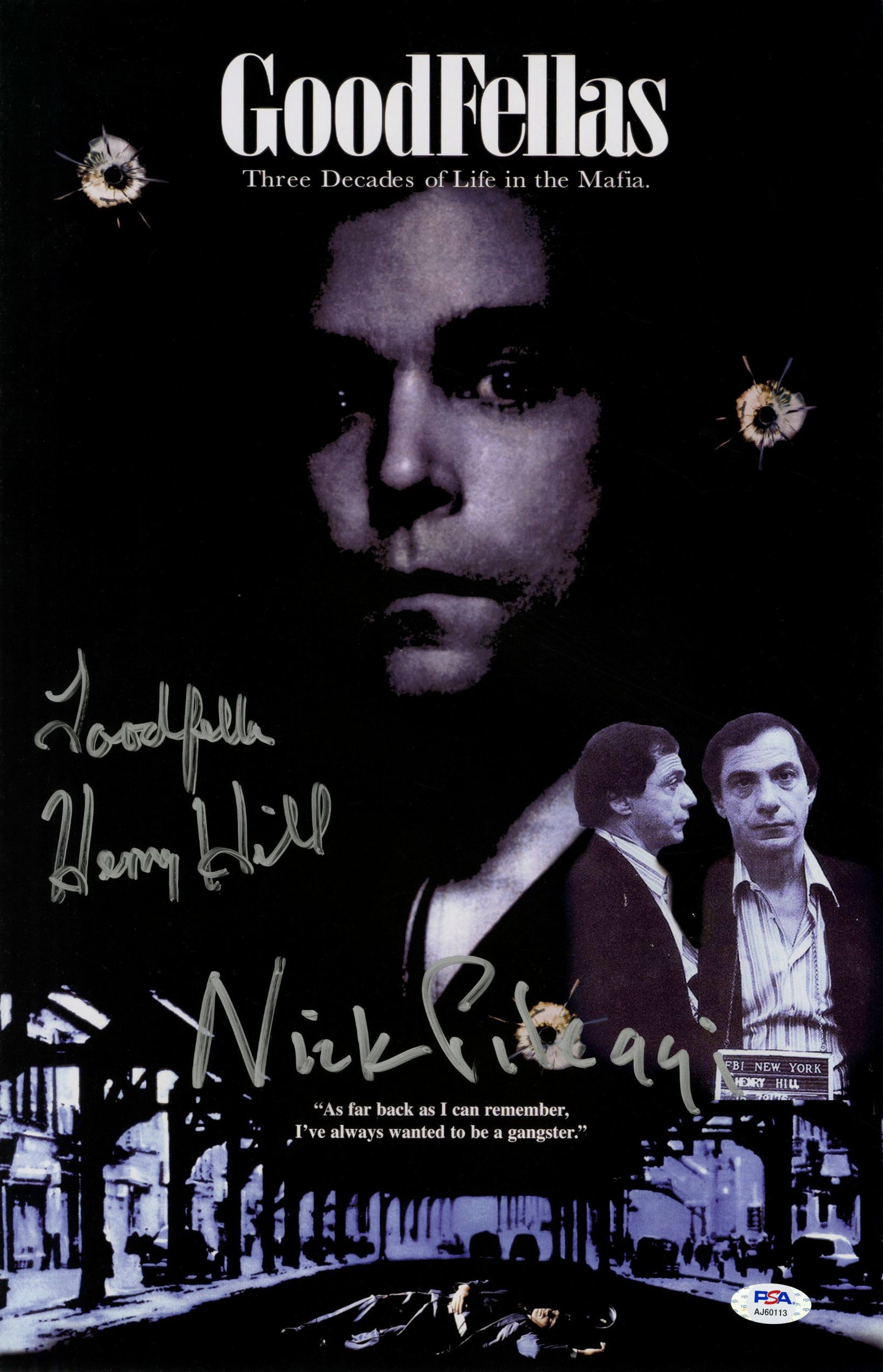 Goodfellas - Mobster Henry Hill & Writer Nicholas Pileggi - Autographed 11x17" Poster (1 of 1)
