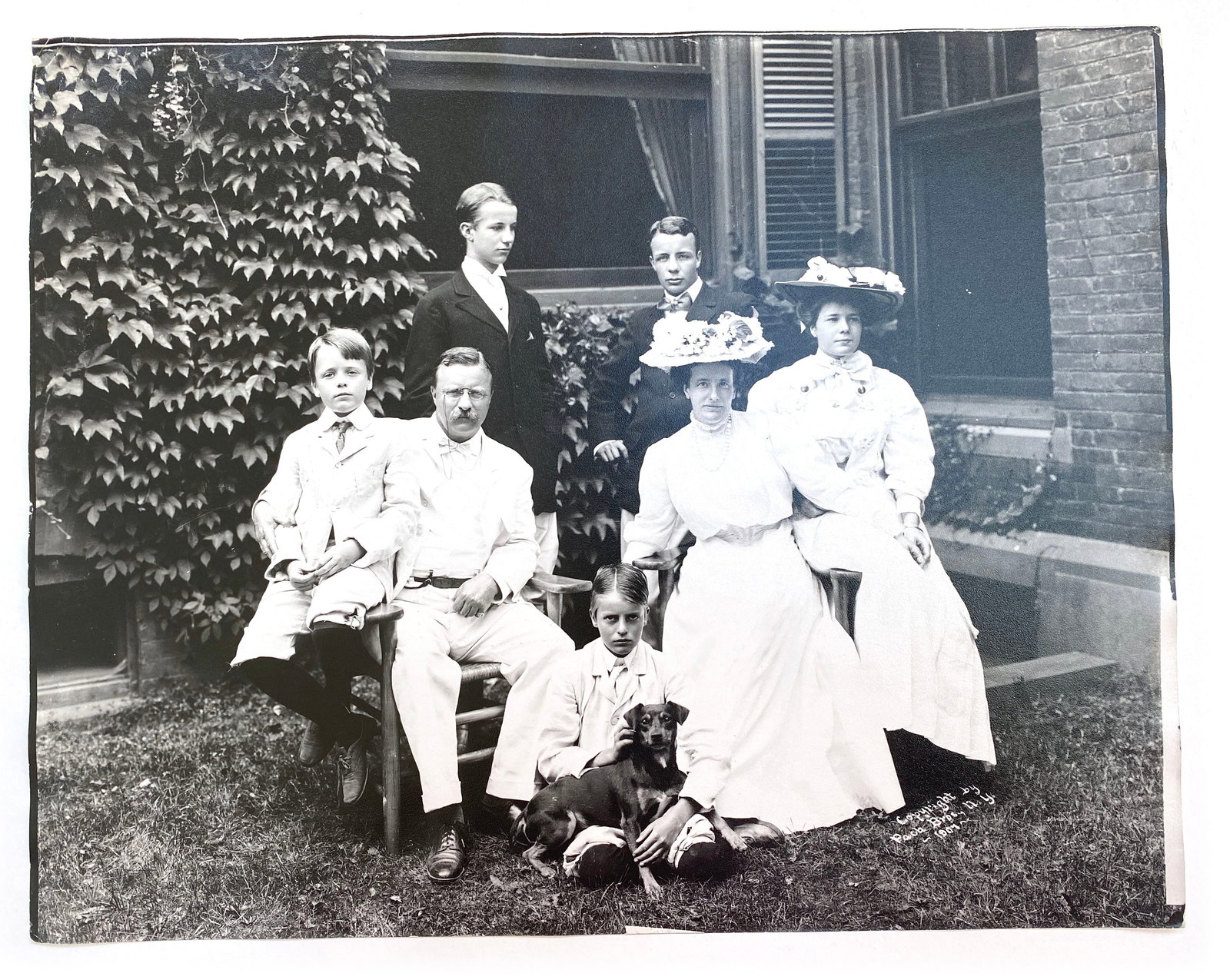 Theodore Roosevelt Vintage Pach Brothers Studio 13.75 x 11" Family Portrait (1 of 2)