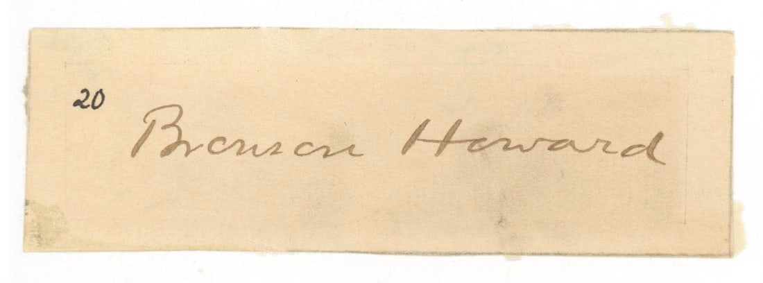 Bronson Howard - 19th Century American Dramatist & Playwright - Clipped Autograph (1 of 1)