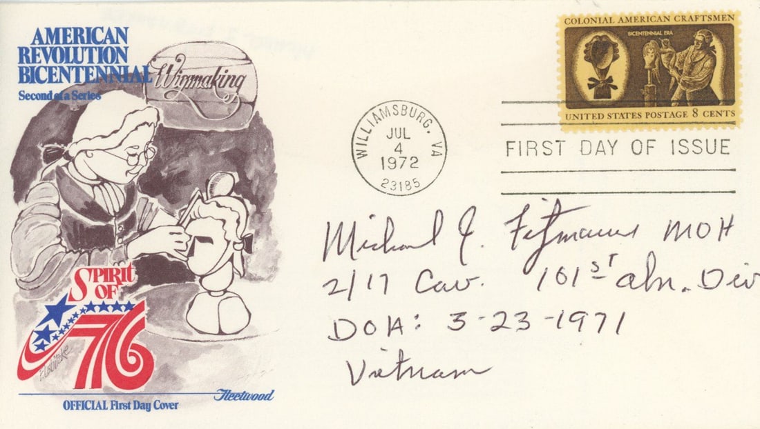 Michael John Fitzmaurice - Medal of Honor: Vietnam War - Autographed First Day Postal Cover (1 of 1)