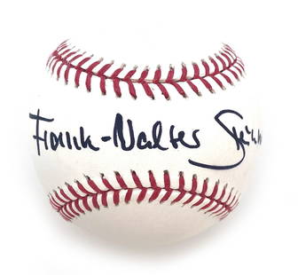 Frank-Walter Steinmeier - 12th President of Germany - Autographed Official Rawlings Baseball: Details: Frank-Walter Steinmeier autographed official Rawlings MLB baseball. Signed on the sweet spot panel in black felt-tip marker. Fine condition. Provenance: The Kaplan Collection (Randy L. Kaplan