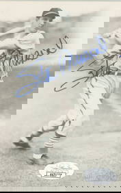 Stan Musial - Baseball Hall of Fame - Autographed Vintage 3.5 x 5.5" Photograph (1 of 2)
