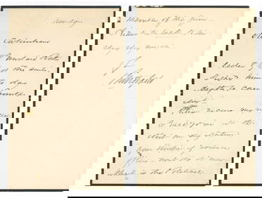Daniel Adams Butterfield - Civil War General & U.S. Treasurer - Autographed Handwritten Letter (ALS) (1 of 3)