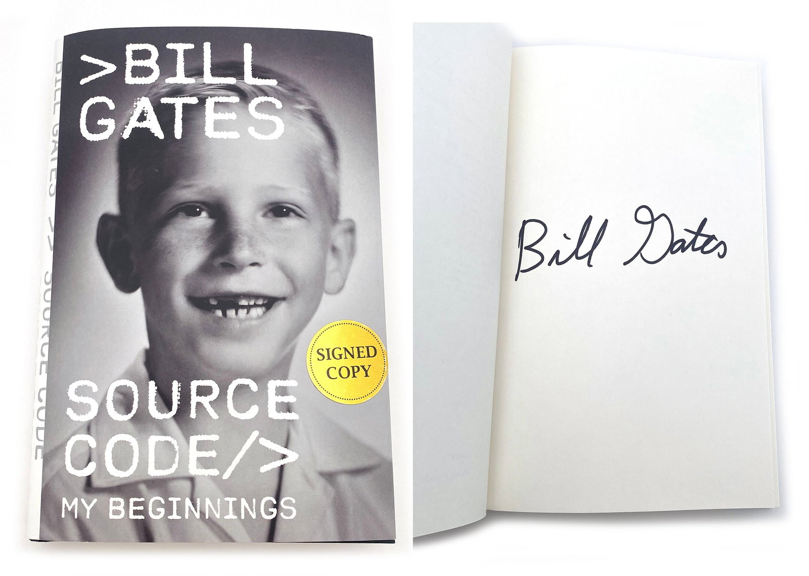 Bill Gates - Microsoft Co-Founder - Autographed "Source Code / My Beginnings" Hardcover Book (1 of 2)