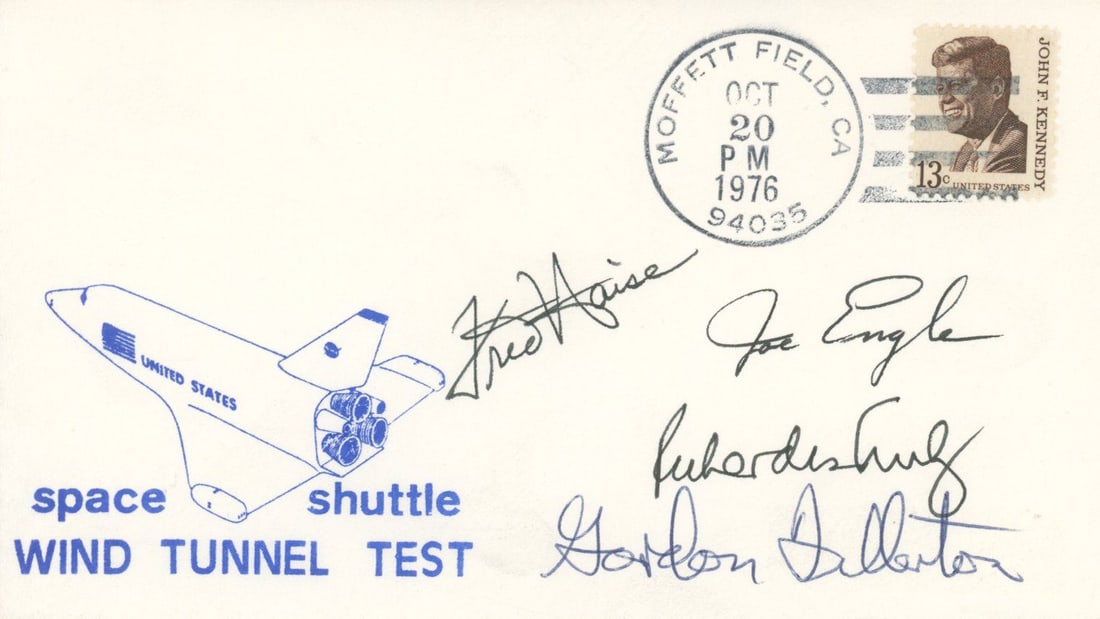 Space Shuttle Enterprise Autographed Crew Cover: Haise, Truly, Engle & Truly (1 of 1)
