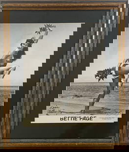 Bettie Page – Pin-Up Icon – Autographed Photo by Bunny Yeager, Signed by Both & Framed D: Details: Bettie Page & Bunny Yeager Autographed Photograph – Signed Matte-Finish 8 x 10, Framed to 12.25 x 14.5" Original matte-finish photograph of Bettie Page, taken by legendary pin-up ph