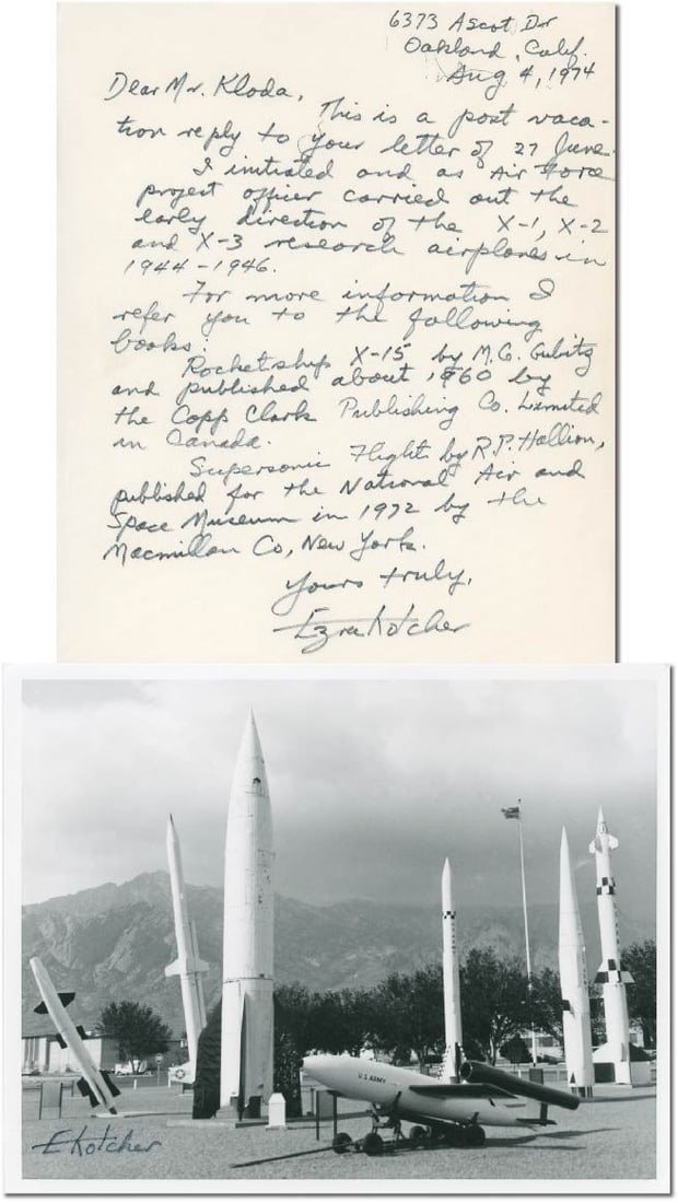 Ezra Kotcher - Director of U.S. Air Force Institute of Technology - Autographed Collection of 2 (1 of 3)