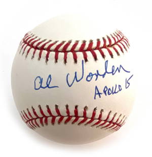 Al Worden – Apollo 15 Astronaut – Autographed Bud Selig MLB Baseball with Mission Inscri: Details: Al Worden &#8211; Apollo 15 Astronaut &#8211; Autographed Bud Selig MLB Baseball with Mission Inscription Official Rawlings Bud Selig-era Major League Baseball autographed by Al Worden, signe