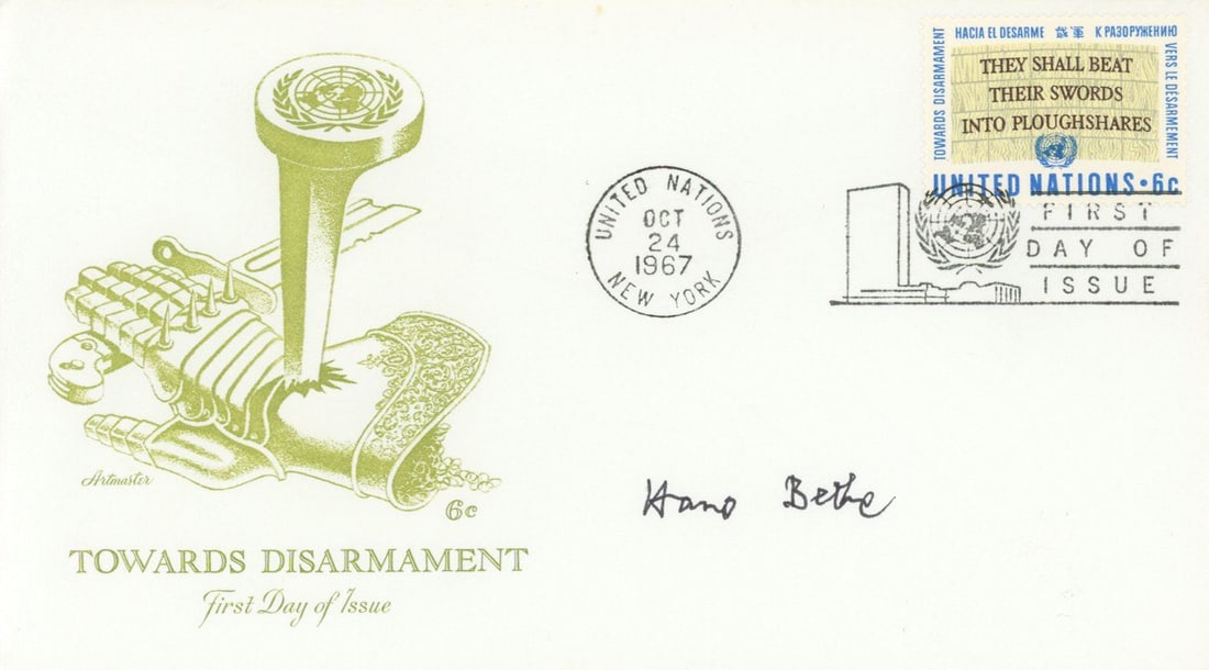 Hans Bethe – Nobel Prize Physicist & Manhattan Project Leader – Autographed FDC –  (1 of 1)