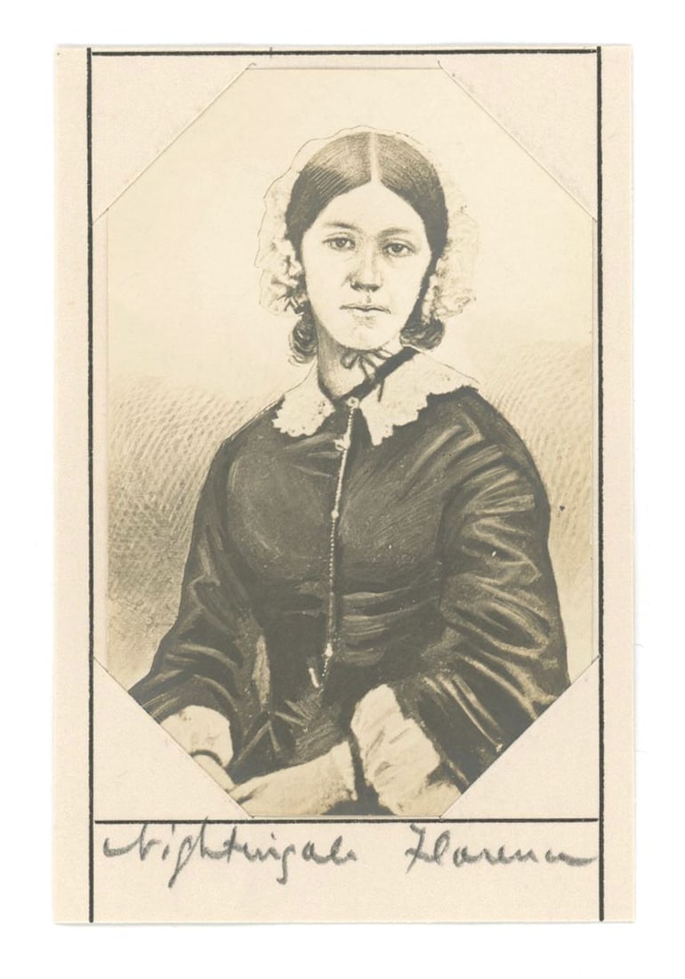 Florence Nightingale - English Social Reformer & Nurse - Original Silver Print Meserve Photo (1 of 3)
