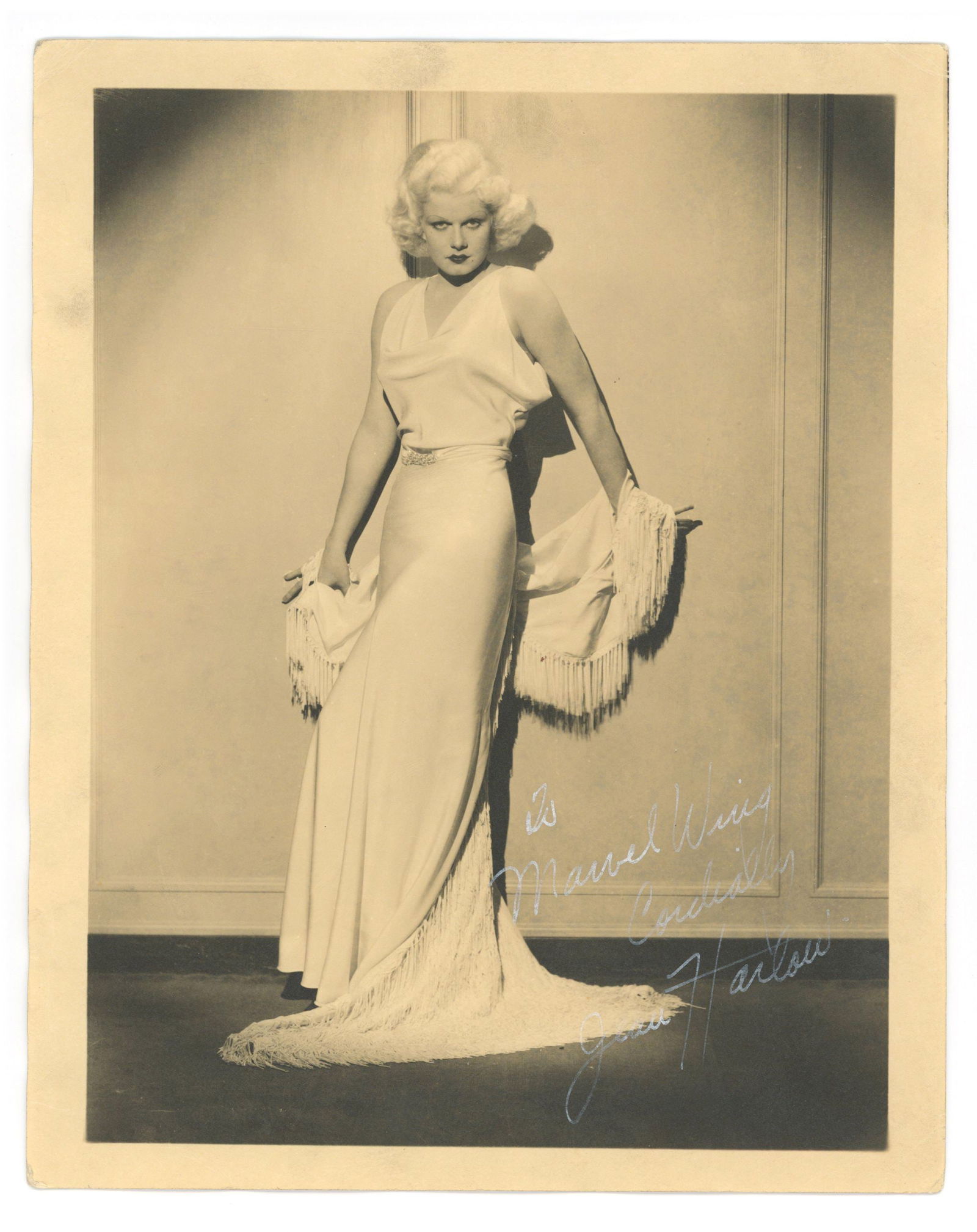 Jean Harlow (Signed by Jean Bello, Harlow's Mother) – Autographed 8 x 10" Vintage Photograph (1 of 1)