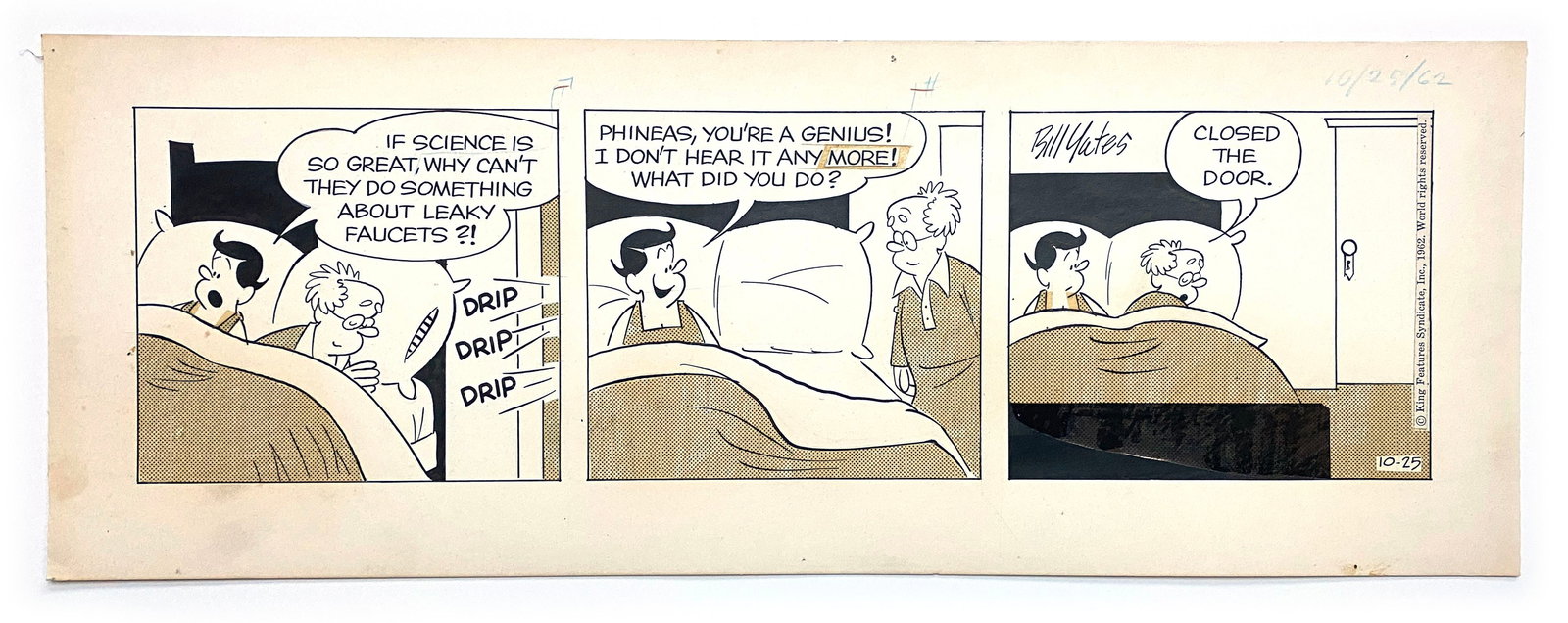 Bill Yates – Professor Phumble Comic Artist – Original Comic Strip – “Closed (1 of 1)