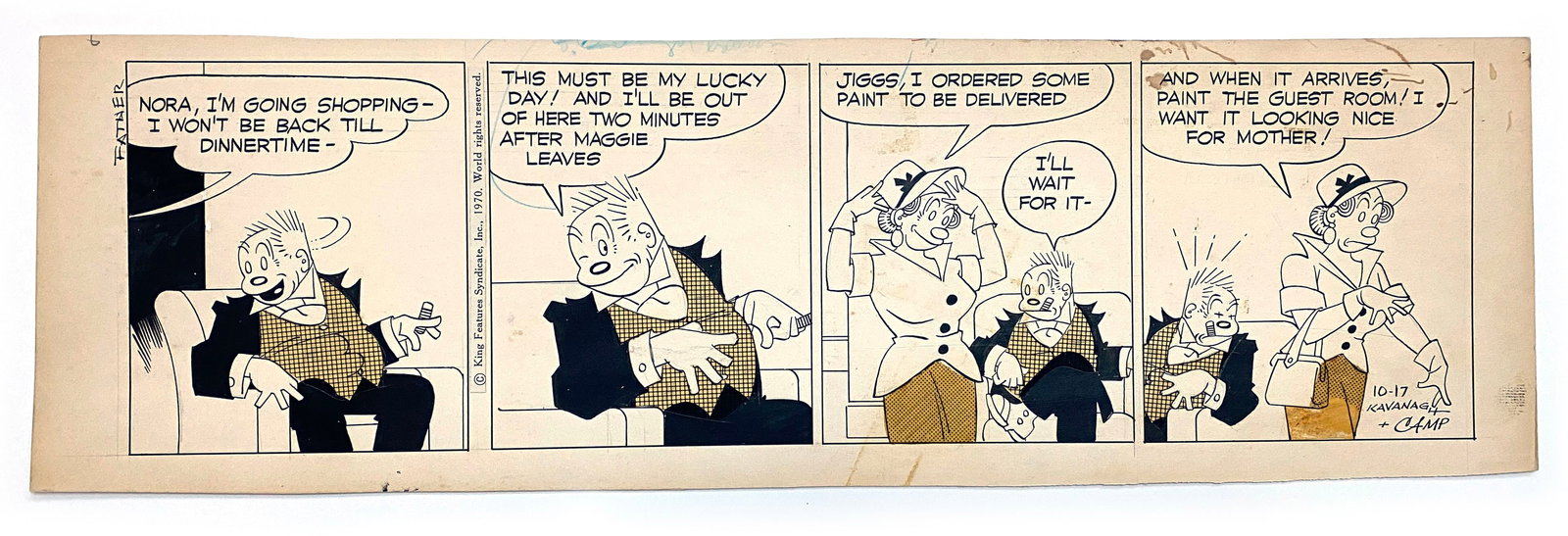 Bill Kavanagh – Bringing Up Father Comic Artist – Original Comic Strip – Guest Roo (1 of 1)