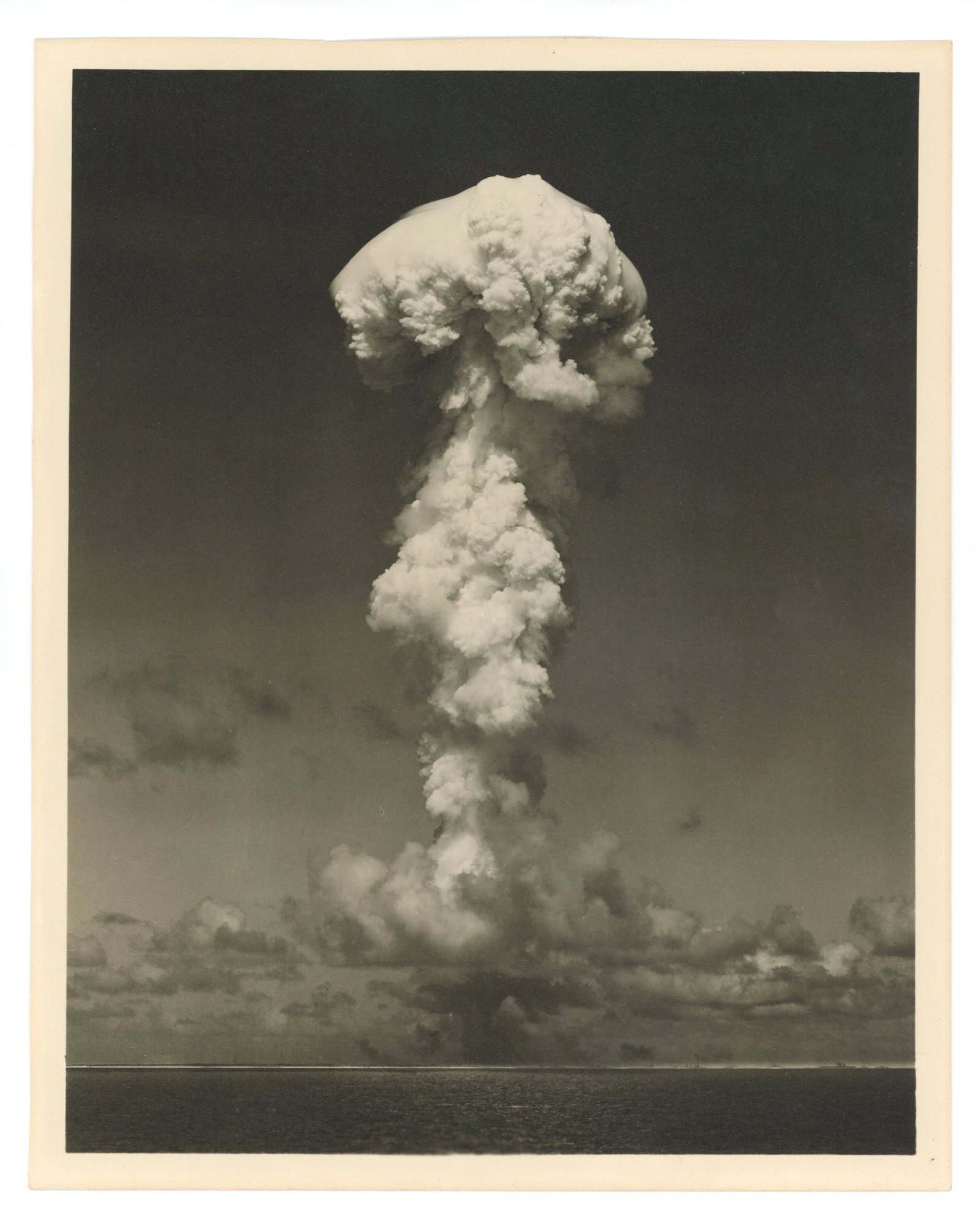 Atomic Bomb Test Mushroom Cloud – Original 8 x 10” Double-Weight Matte Finish Silver Gel (1 of 2)