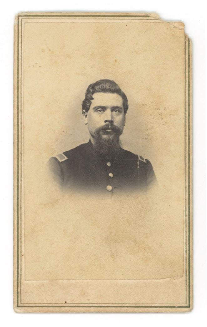 Civil War Soldier – Union Officer Portrait – Carte de Visite (CDV) by Whitehurst Gallery (1 of 2)