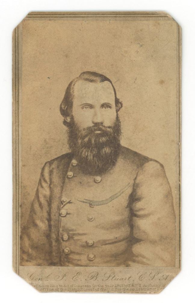 J.E.B. Stuart – Confederate Cavalry General – Civil War CDV by Fischer & Bro. / E. & H.T (1 of 2)