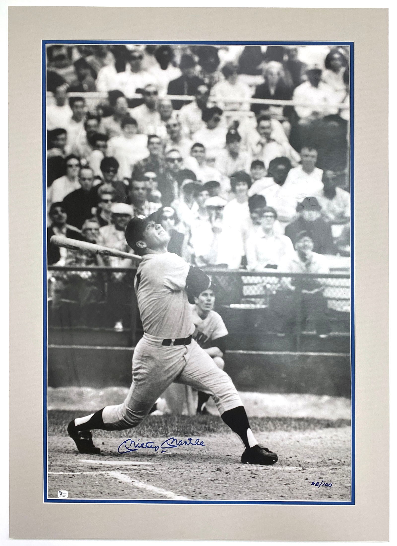 Mickey Mantle – New York Yankees Legend – Autographed 20x30 Photo Display (1 of 5)
