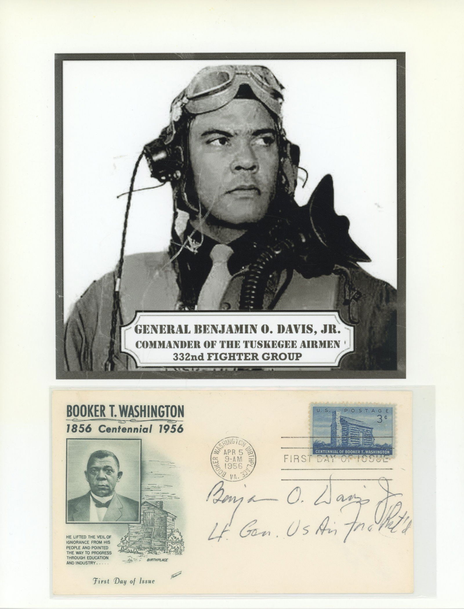 Benjamin O. Davis Jr. – Tuskegee Airmen Commander – Autographed First Day Cover Display (1 of 1)