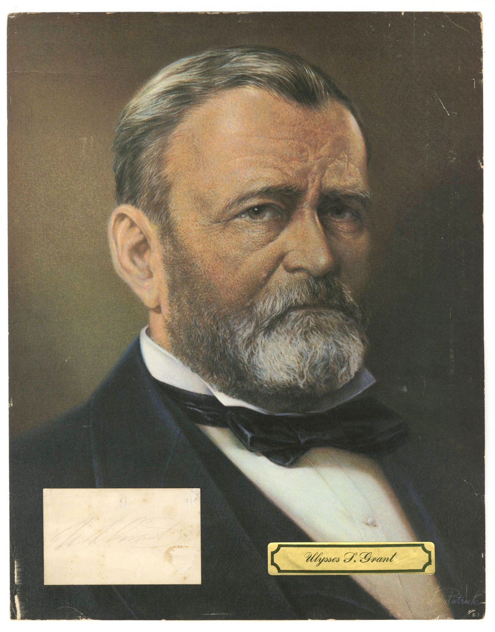 Ulysses S. Grant – U.S. President & Civil War General – Autograph Display with Portrait (1 of 3)