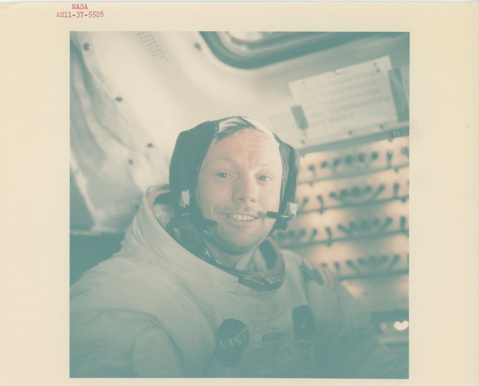 Neil Armstrong – Apollo 11 Commander – NASA “Red Number” Color Photo – (1 of 2)