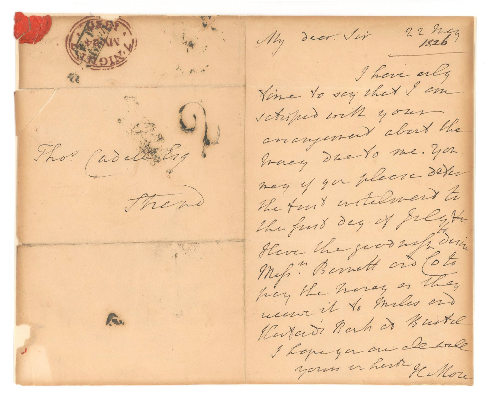 Hannah More – English Religious Writer & Philanthropist – Autographed Letter Signed (ALS (1 of 1)
