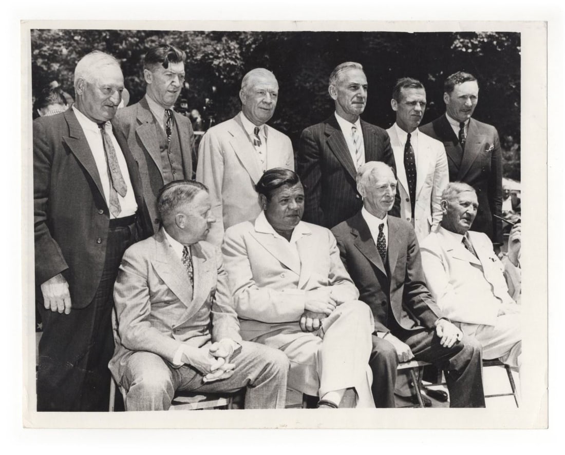 Babe Ruth – Baseball Hall of Fame Charter Members – 1939 Press Photograph (1 of 2)