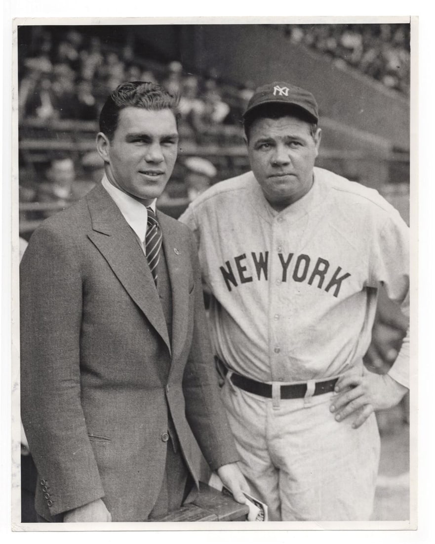 Babe Ruth & Max Schmeling – Vintage 1930s Silver Gelatin Press Photograph (1 of 2)
