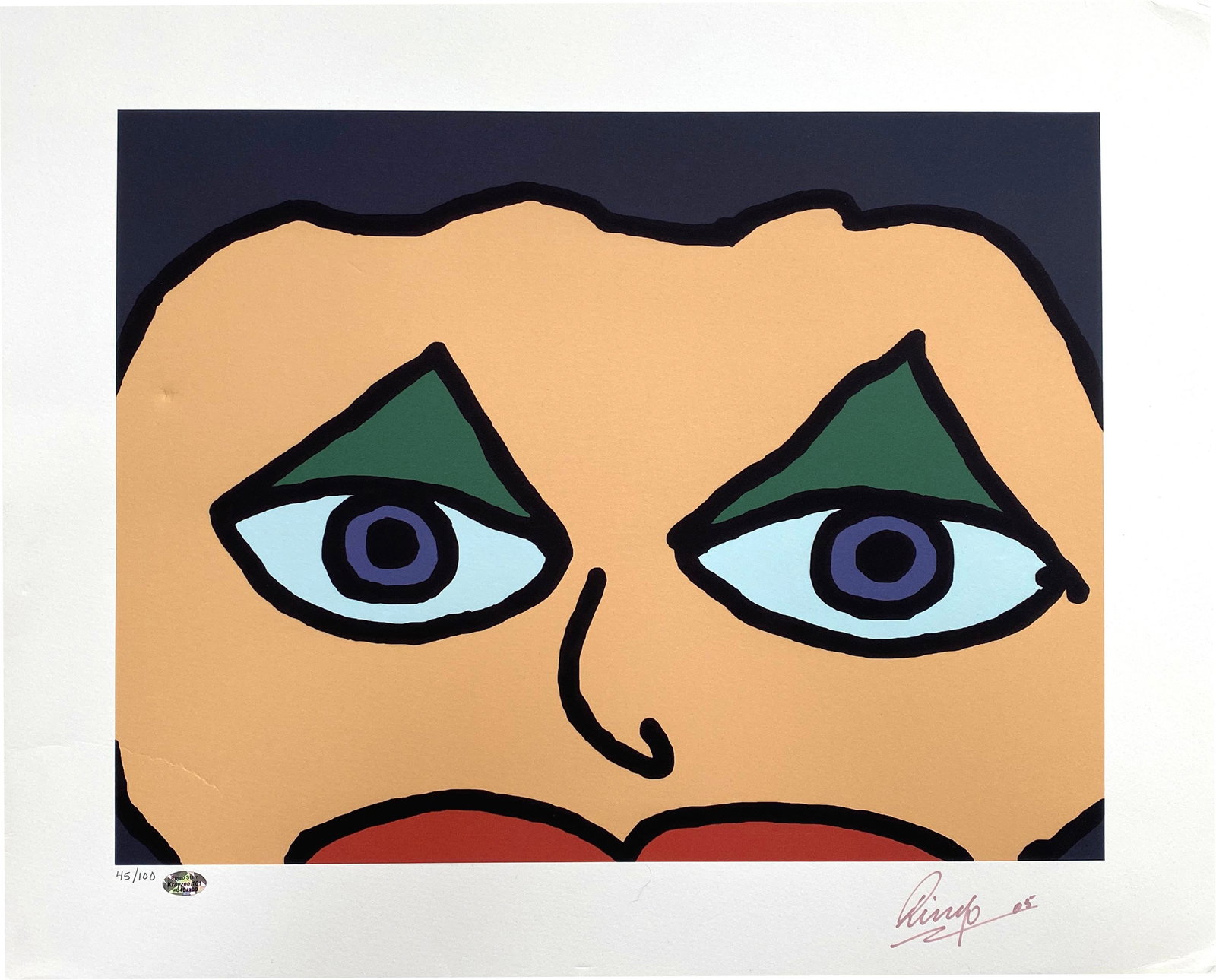 Ringo Starr – The Beatles Drummer – Autographed “Krayzee” 21 x 17" Giclé: Details: Ringo Starr autographed limited edition giclée print titled “Krayzee,” measuring approximately 21 x 17 inches. The artwork is hand signed and dated by Starr in red ink along