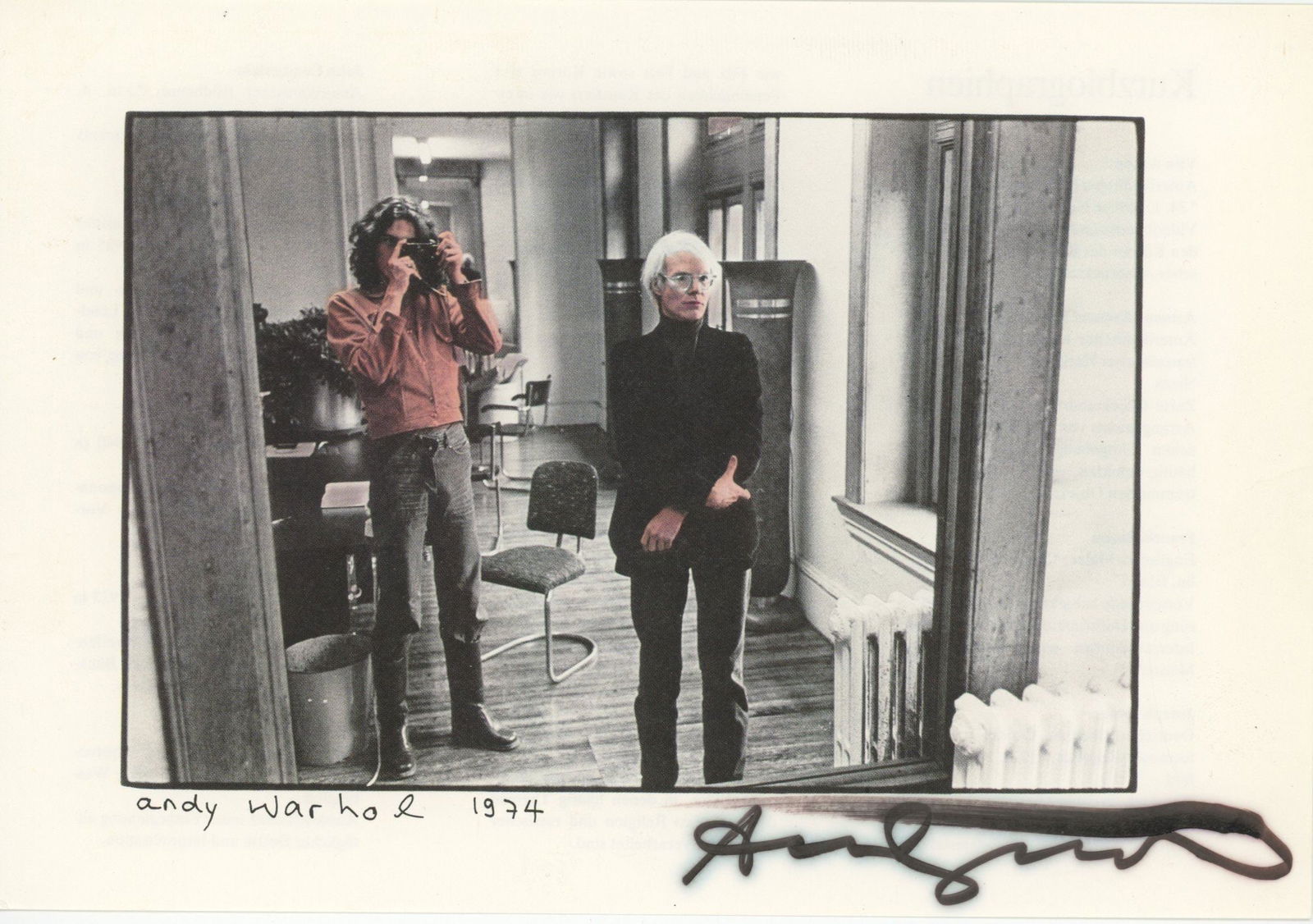 Andy Warhol – Pop Art Icon – Autographed Exhibition Flyer – German Museum Show (1 of 3)