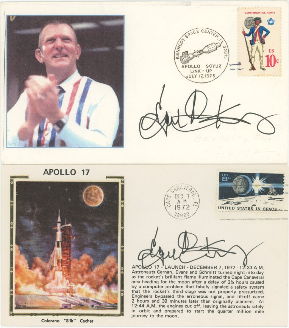 Eugene Kranz – NASA Flight Director – Pair of Autographed Apollo Mission Covers (1 of 1)