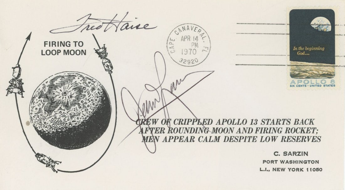 James Lovell & Fred Haise – Apollo 13 Astronauts – Dual-Autographed “Firing to Loo (1 of 1)