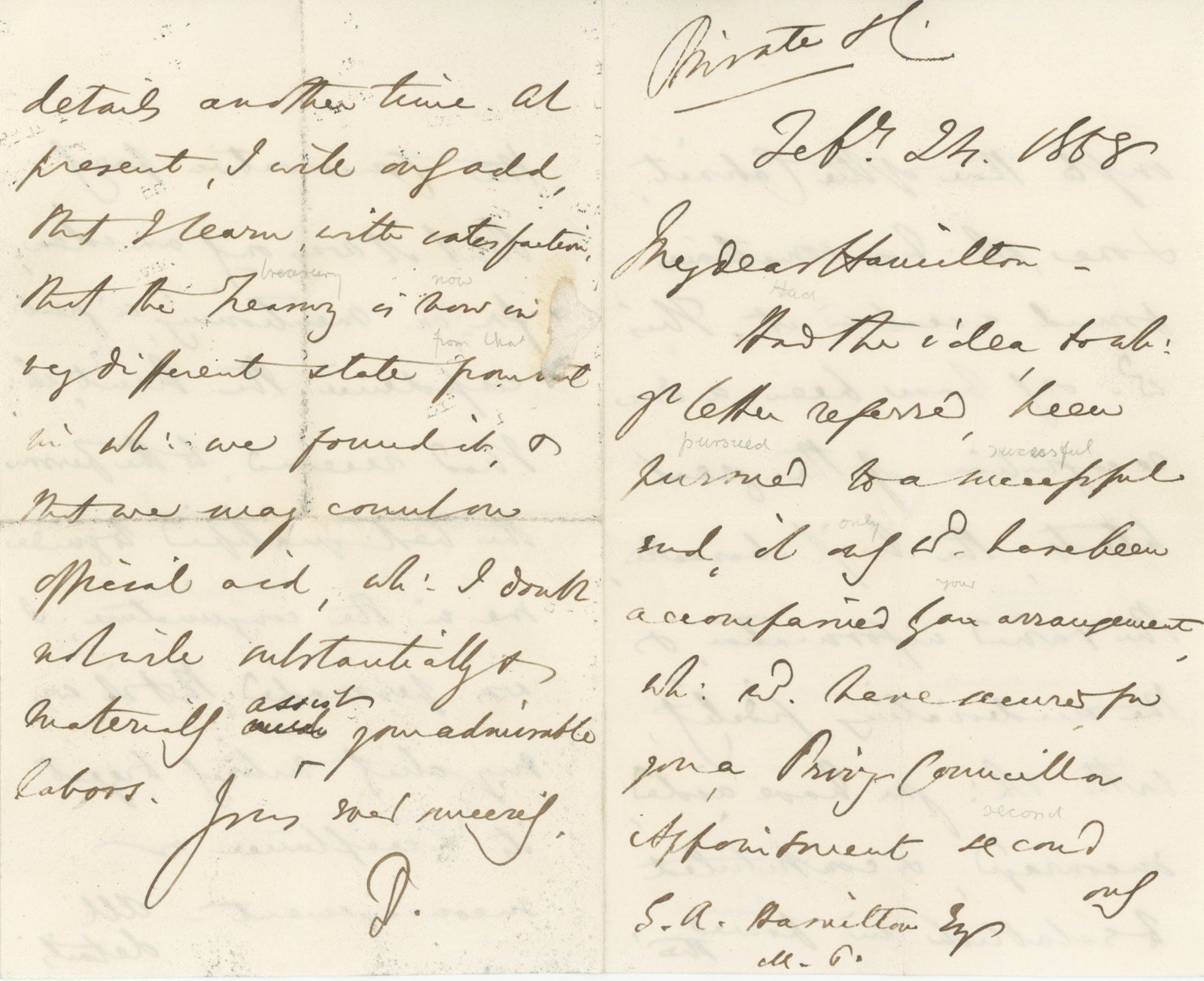 Benjamin Disraeli – British Prime Minister – Autographed Letter (ALS) on Conservative Pa (1 of 2)