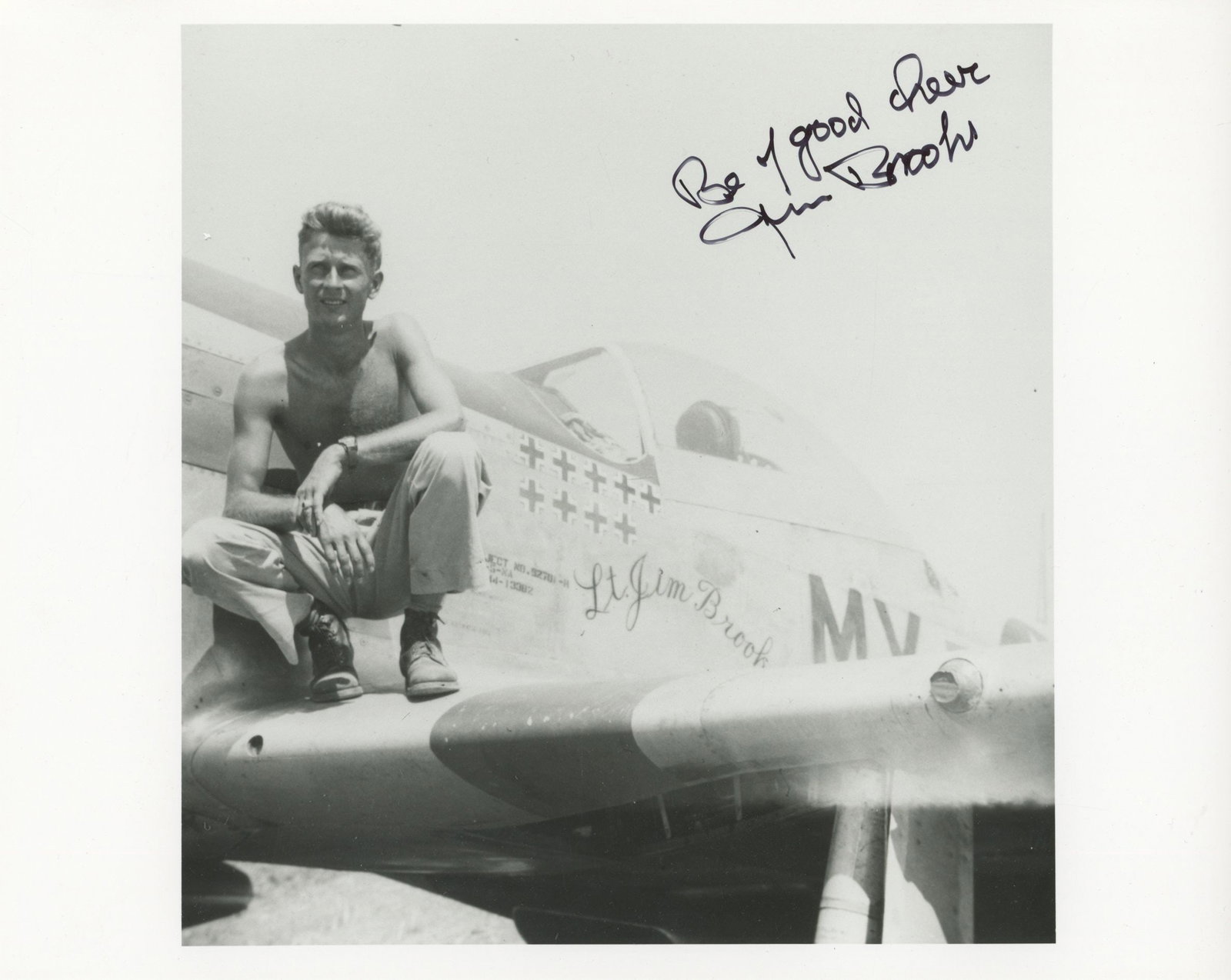 James Brooks – WWII Air Ace – Autographed 10 x 8 Photo (1 of 1)